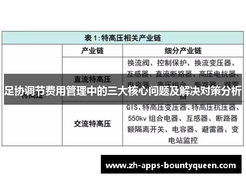 足协调节费用管理中的三大核心问题及解决对策分析